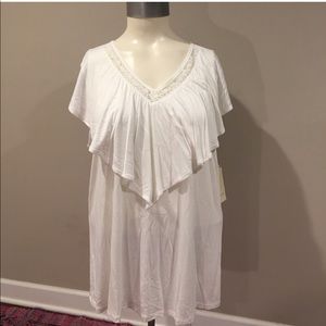 Sejour Layered Top Size 2X Color White New w tags